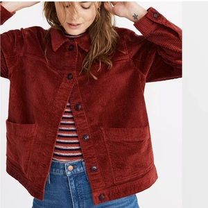 MADEWELL Red/Rust Corduroy Chore Jacket